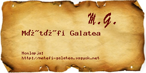 Mátéfi Galatea névjegykártya
